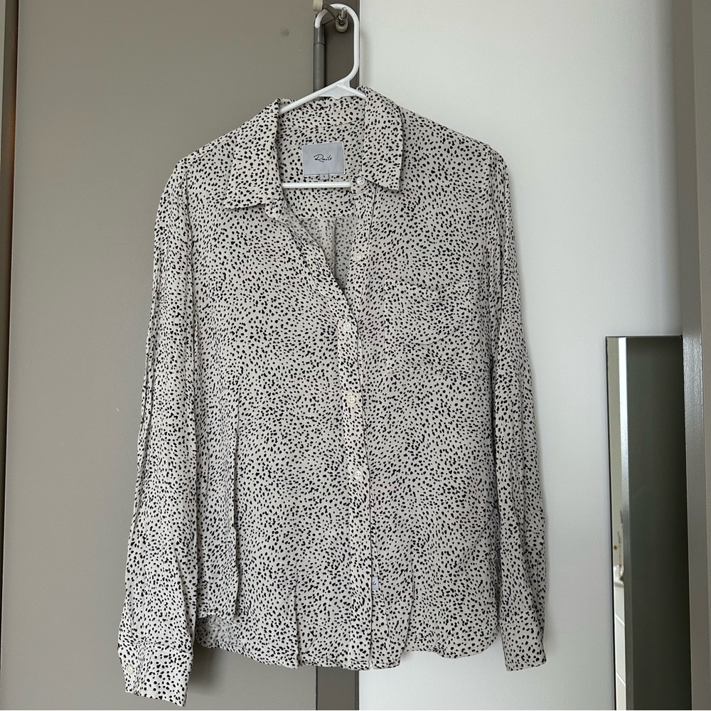 Rails Black and White Speckled Shirt